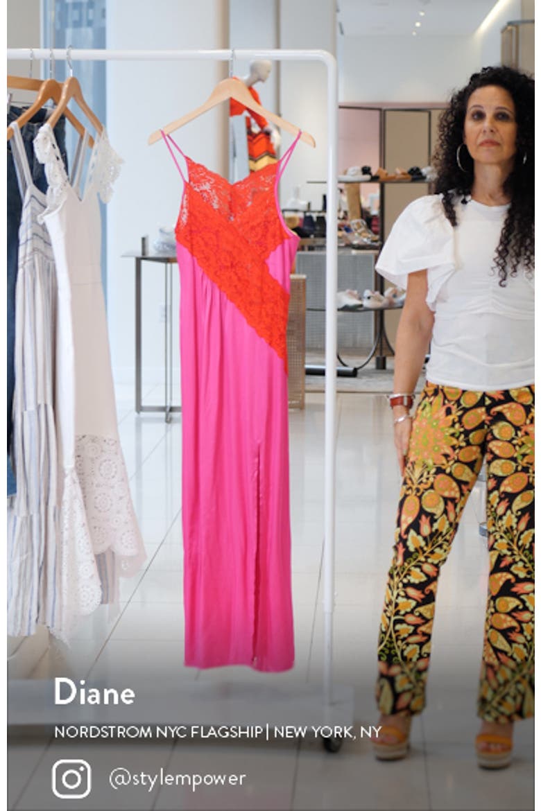 Contrast Lace Maxi Slipdress video