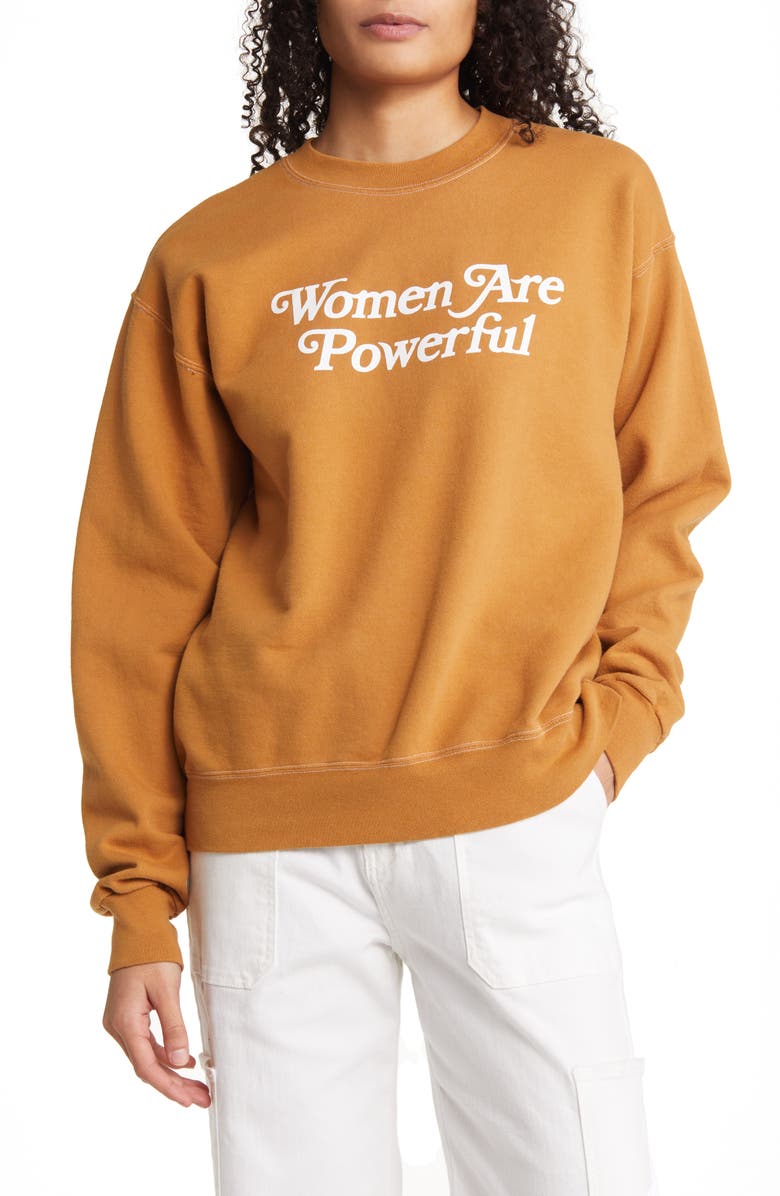 One DNA Gender Inclusive Women Are Powerful Graphic Sweatshirt, Main, color, 