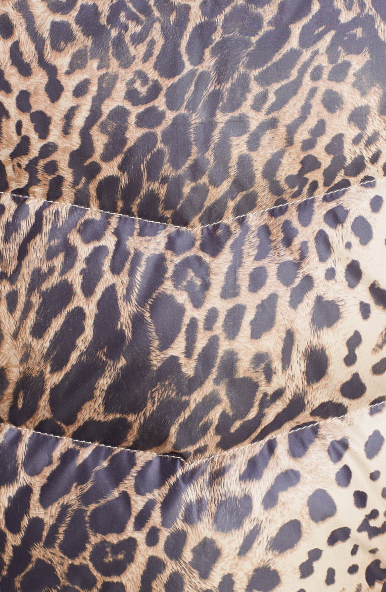 The Kooples Leopard Print Puffer Jacket, Alternate, color, 