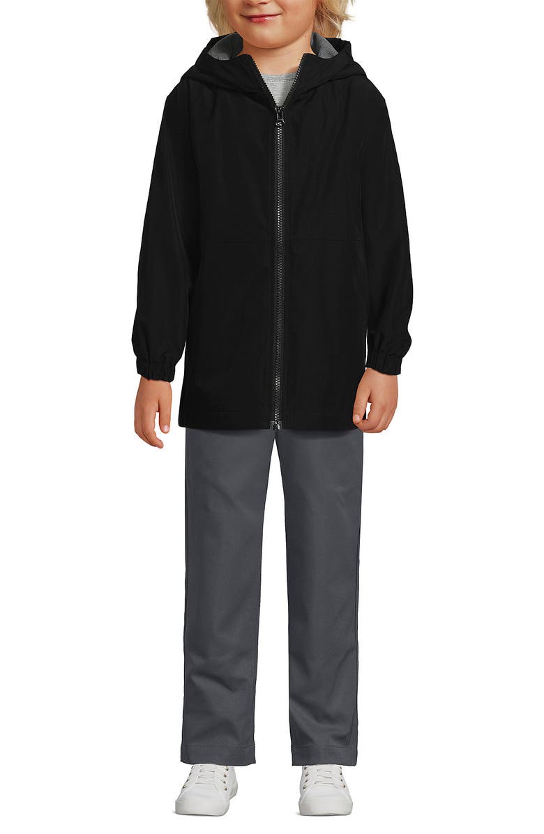 Lands' End School Uniform Kids Rain Jacket, Alternate, color, Black