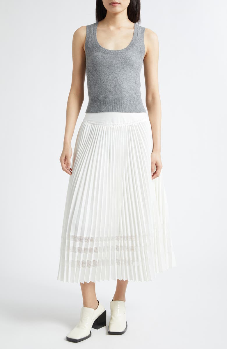 3.1 Phillip Lim Wool & Cashmere Blend Sweater Tank, Alternate, color, Charcoal Melange