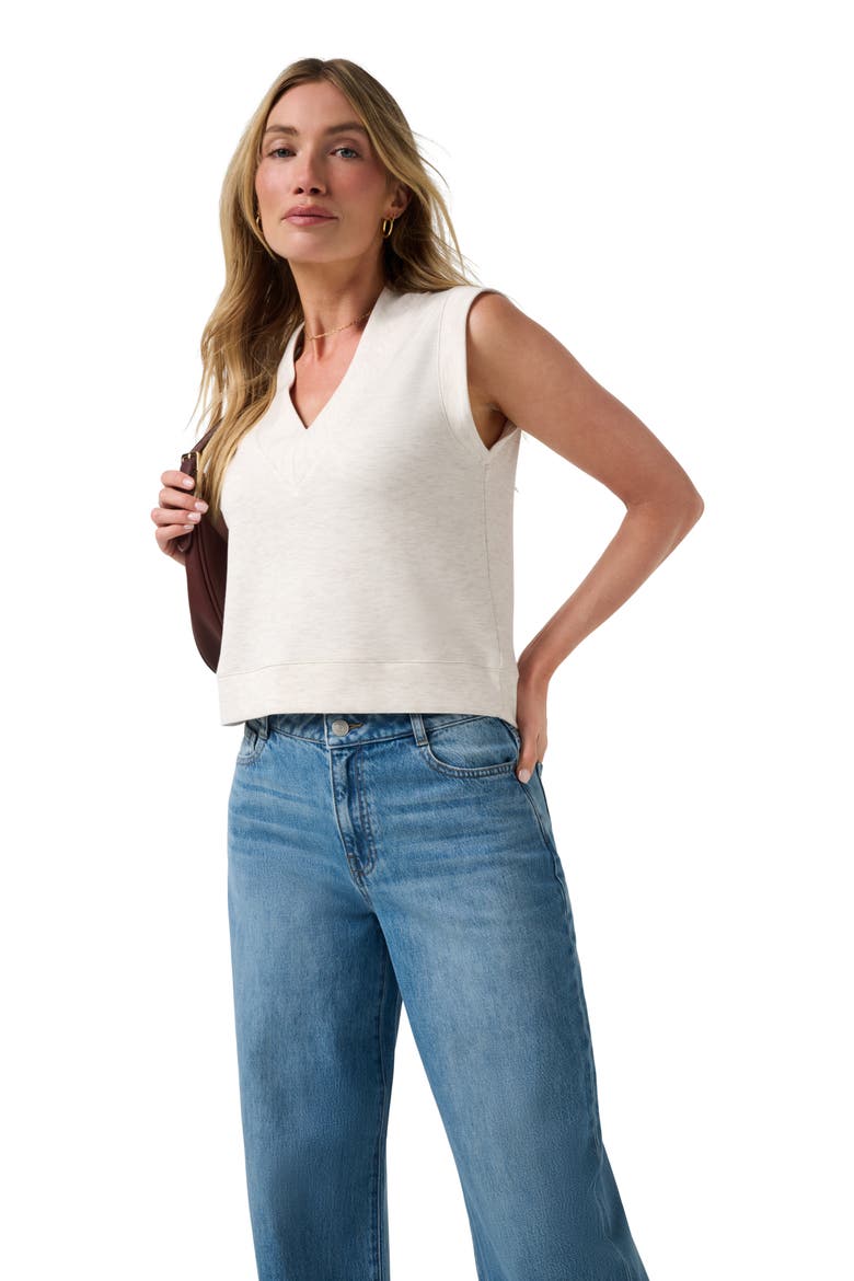 Skyloft Soft V Neck Vest, Alternate, color, HEATHER BRAZILIAN SAND