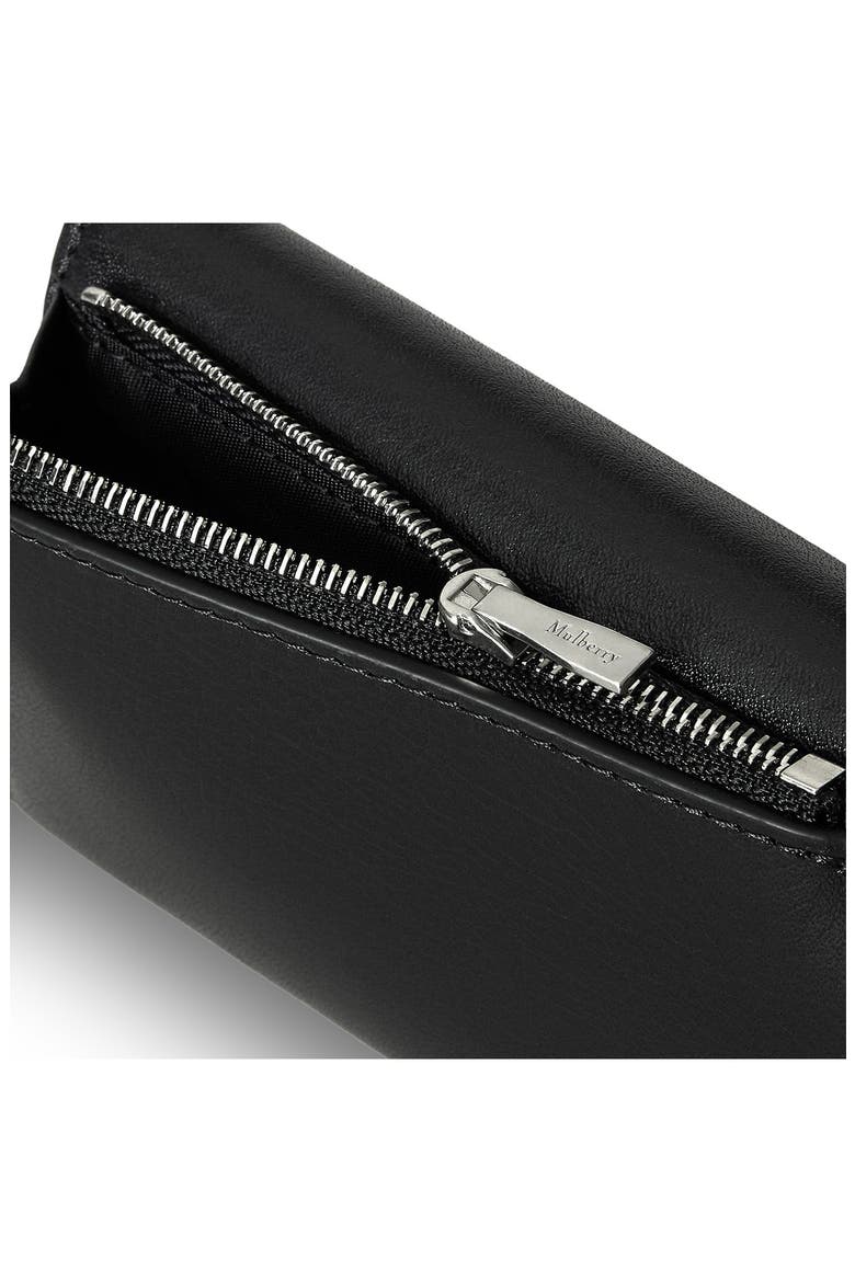 Envelope Bi-Fold Leather Wallet, Alternate, color, BLACK
