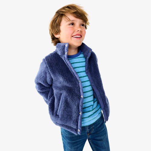 Primary Kids Teddy Fleece Jacket In Blue