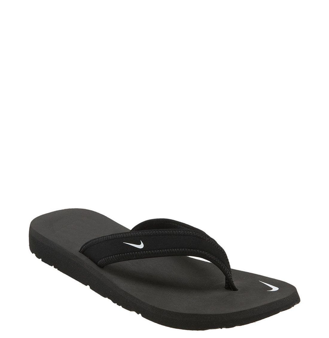 Nike 'Celso Girl' Thong, Alternate, color, 011 Black/White