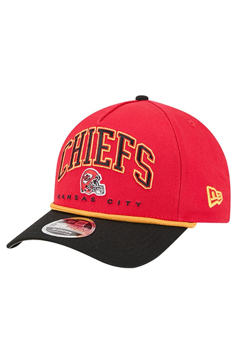 New Era Men's New Era  Red Kansas City Chiefs  Arch COOLERA 9FORTY A-Frame M-Crown Adjustable Hat, Main, color, Red