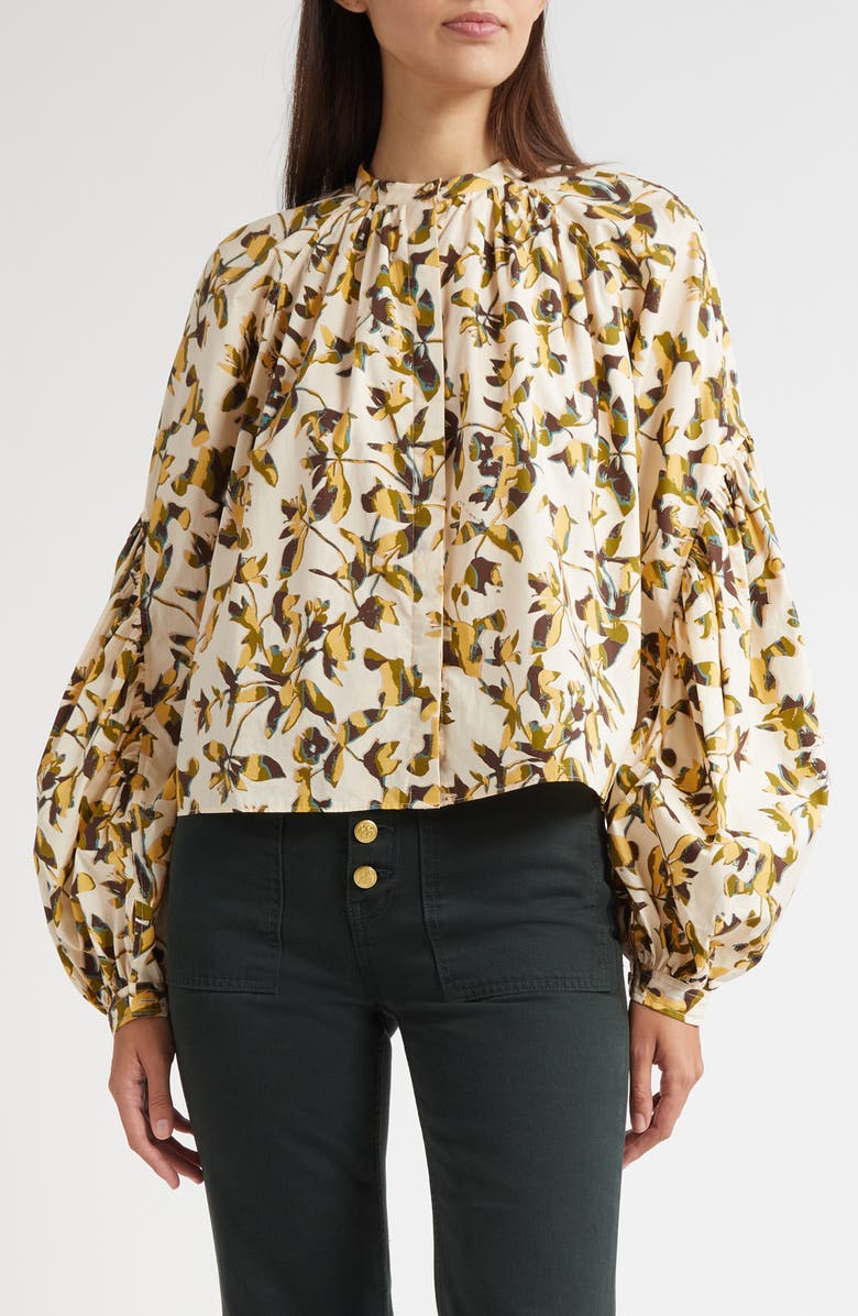 Ulla Johnson Rowena Print Shirt, Main, color, Lucent