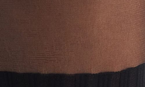 Hue Faux Textured Thigh High Tights In Black