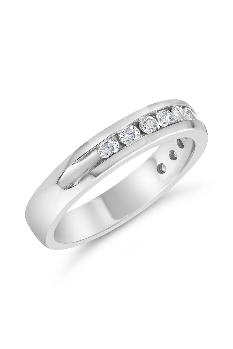IGI Certified 18K Gold 1/2 Cttw Diamond Eternity Wedding Band Ring, Alternate, color, White Gold