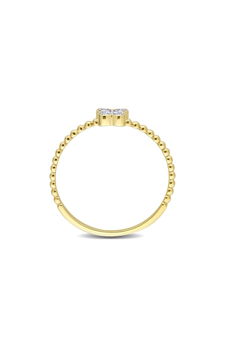 DELMAR Diamond Butterfly Ring - 0.03ct., Alternate, color, White