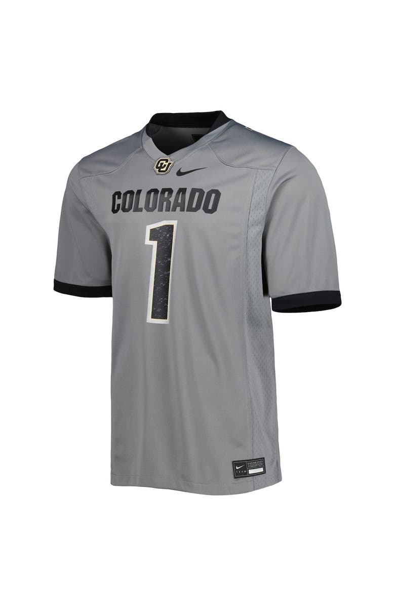 Nike Men's Nike Silver Colorado Buffaloes #1 Untouchable Replica Football Jersey, Alternate, color, 