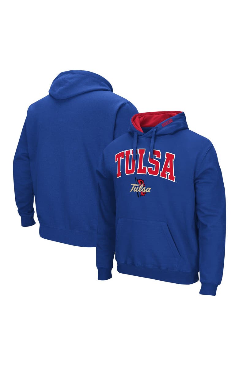 COLOSSEUM Men's Colosseum  Royal Tulsa Golden Hurricane Arch & Logo Pullover Hoodie, Main, color, Royal