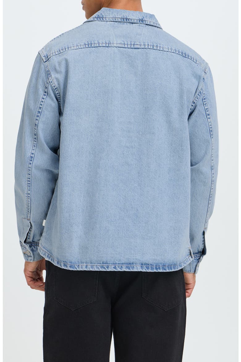 Travis Denim Overshirt, Alternate, color, LIGHT BLUE DENIM