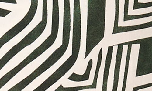 Halogen ® Print Tie Waist Wide Leg Pants In Winter Moss Green Border