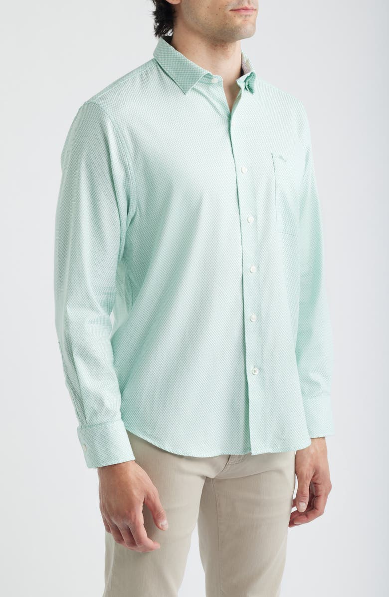 Tommy Bahama Sarasota Stretch Ventura Coast IslandZone<sup>®</sup> Button-Up Shirt, Alternate, color, Dusty Jade Green