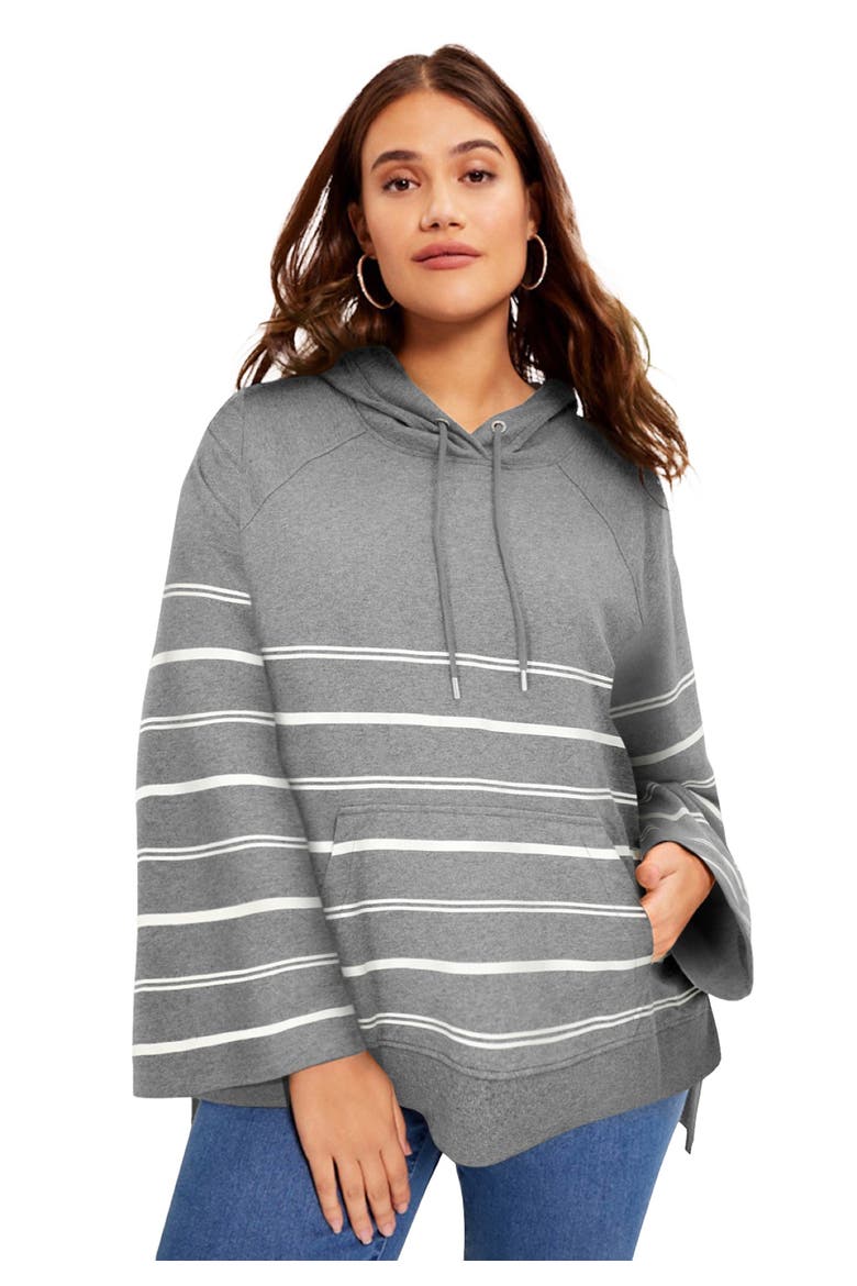 Bell Sleeve French Terry Sweatshirt, Main, color, Gray