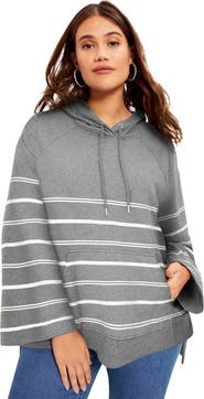 June + Vie Bell-Sleeve French Terry Sweatshirt