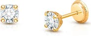 Tiny Blessings 14K Gold 4mm Round Cut Studs Screw Back Earrings