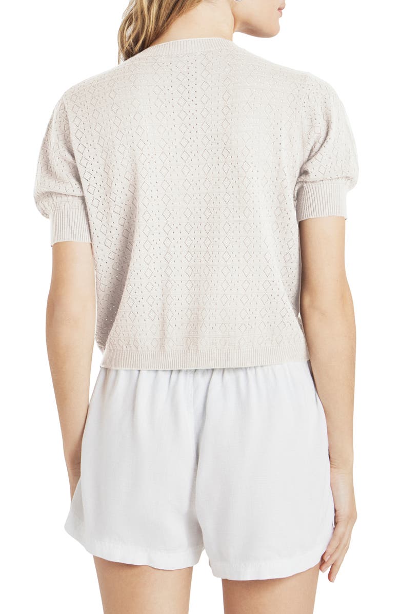Splendid Sadie Open Stitch Short Sleeve Sweater, Alternate, color, 