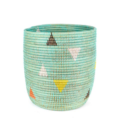 Aqua Teranga Triangles Bath Bin Basket