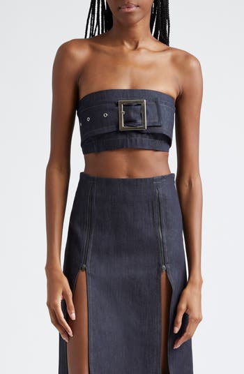 Belted crop top online