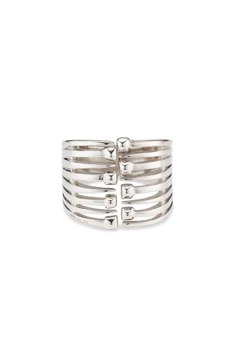 Nailhead Accent Bracelet, Main, color, Silver