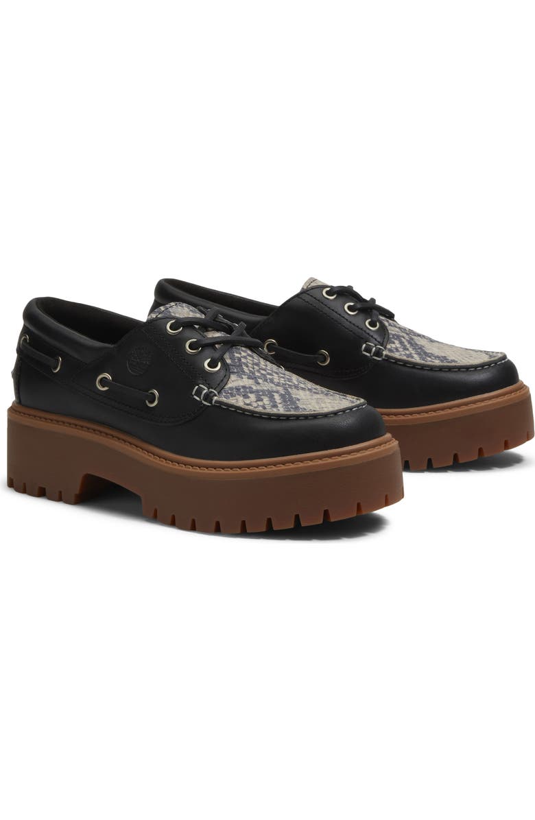 Timberland Stone Street Platform Boat Shoe, Alternate, color, Snake Print Suede