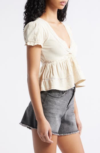 Rio Lace Trim Babydoll Top
