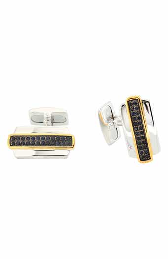 Two Tone Sapphire Cufflinks