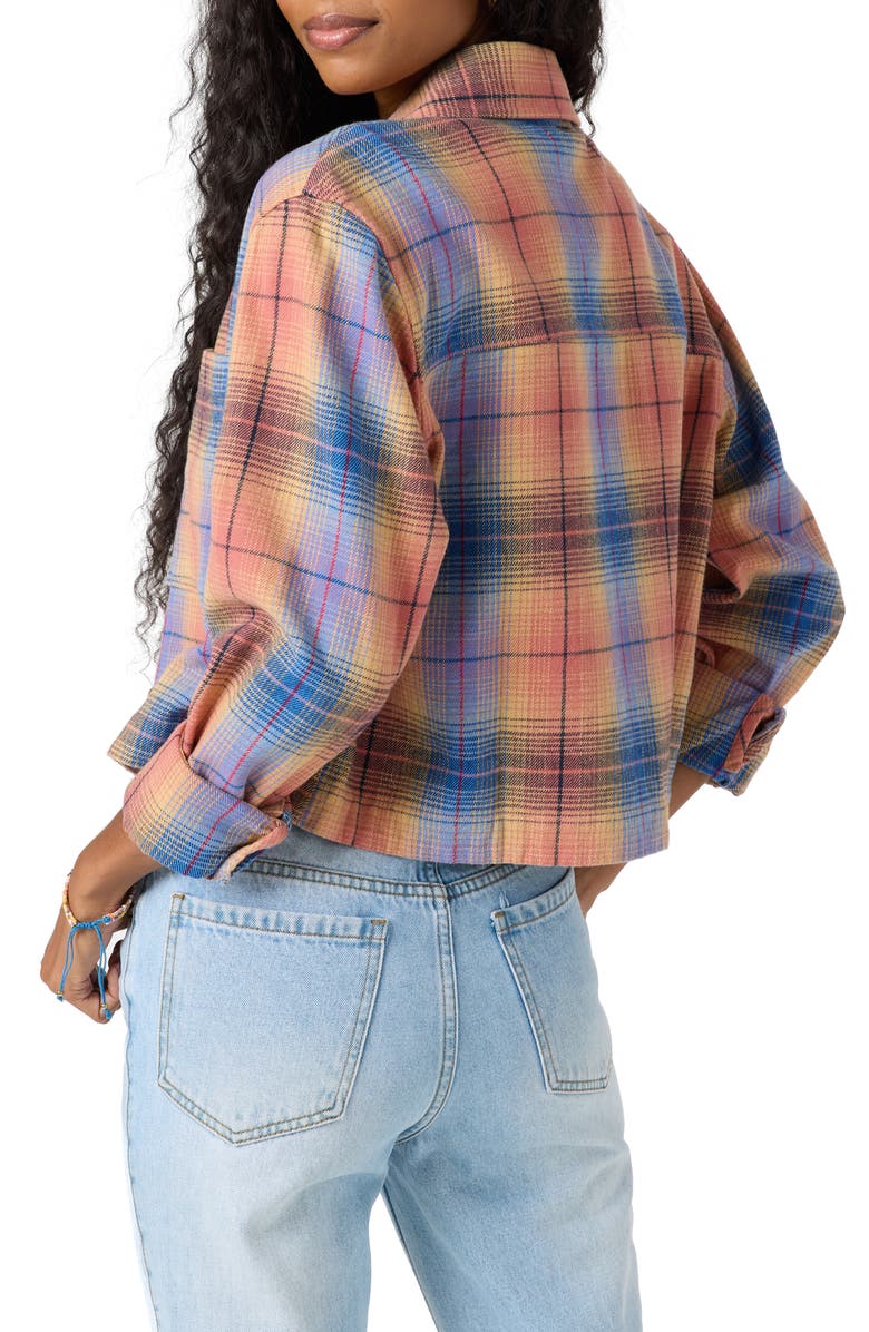 O'Neill Roy Crop Flannel Button-Up Shirt, Alternate, color, 