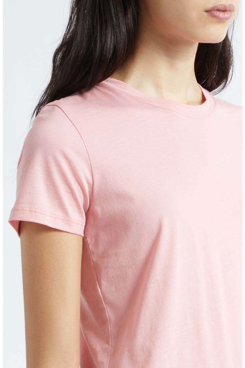 Essential Crewneck Pima Cotton T-Shirt, Alternate, color, LOTUS PINK