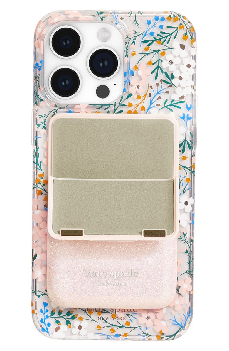 Kate Spade New York Magsafe Flip Wallet, Alternate, color, That Sparkle Pink