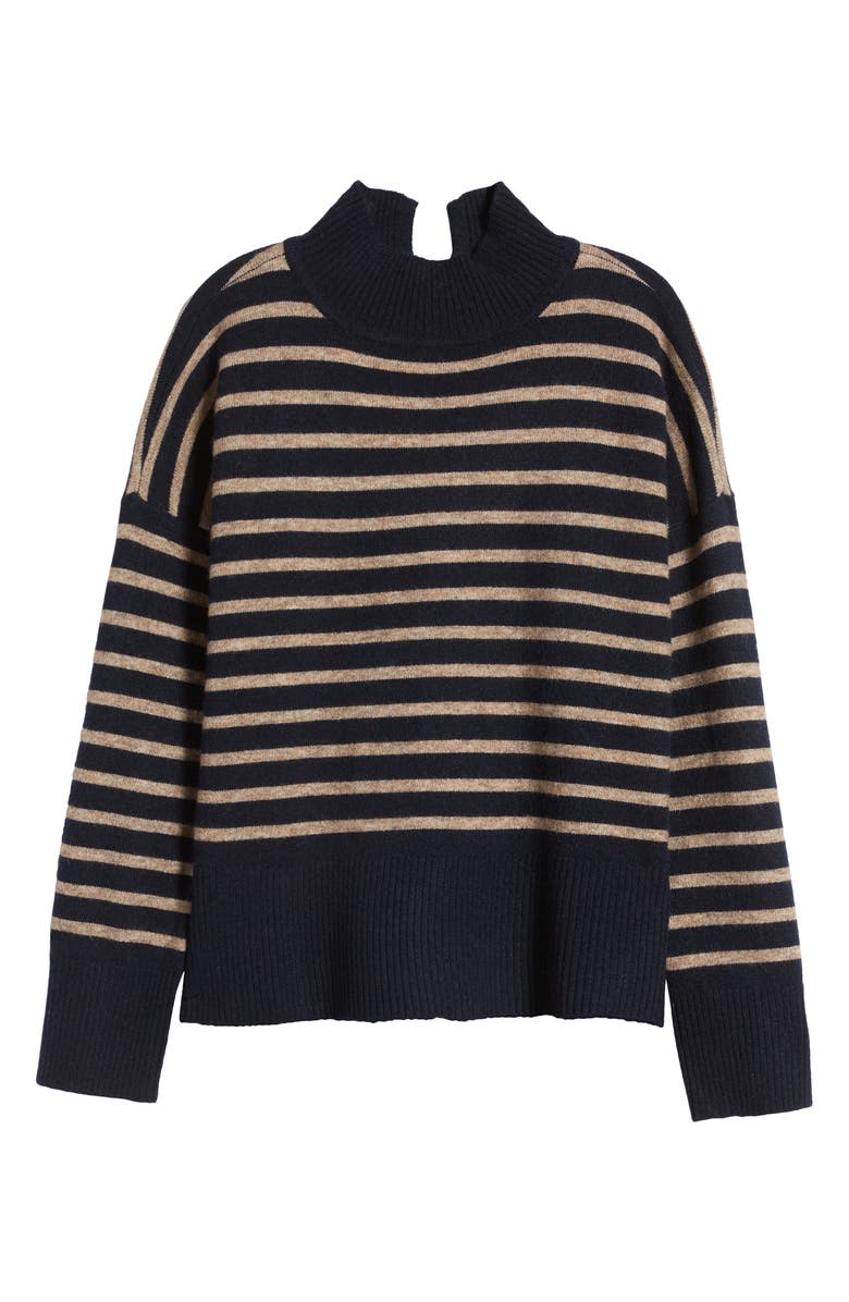 Hatley Stripe Mock Neck Tunic Sweater, Alternate, color, 