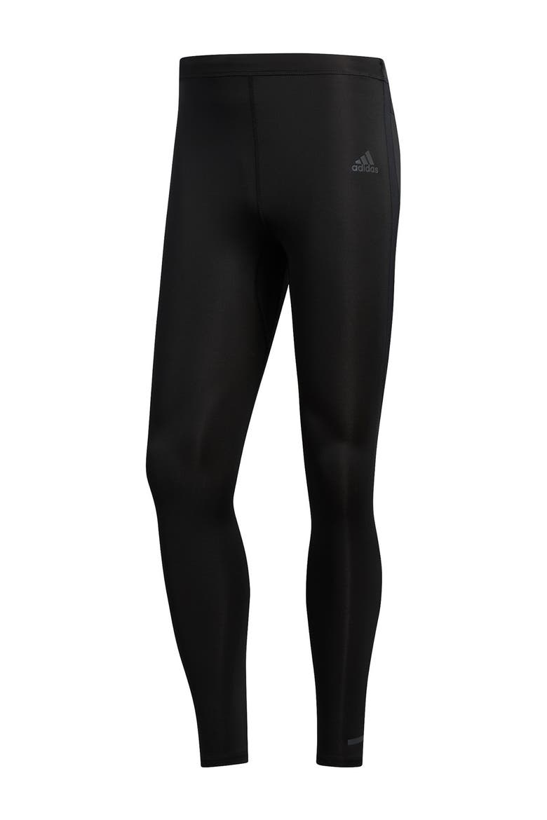 Own the Run Long Tights, Main, color, BLACK