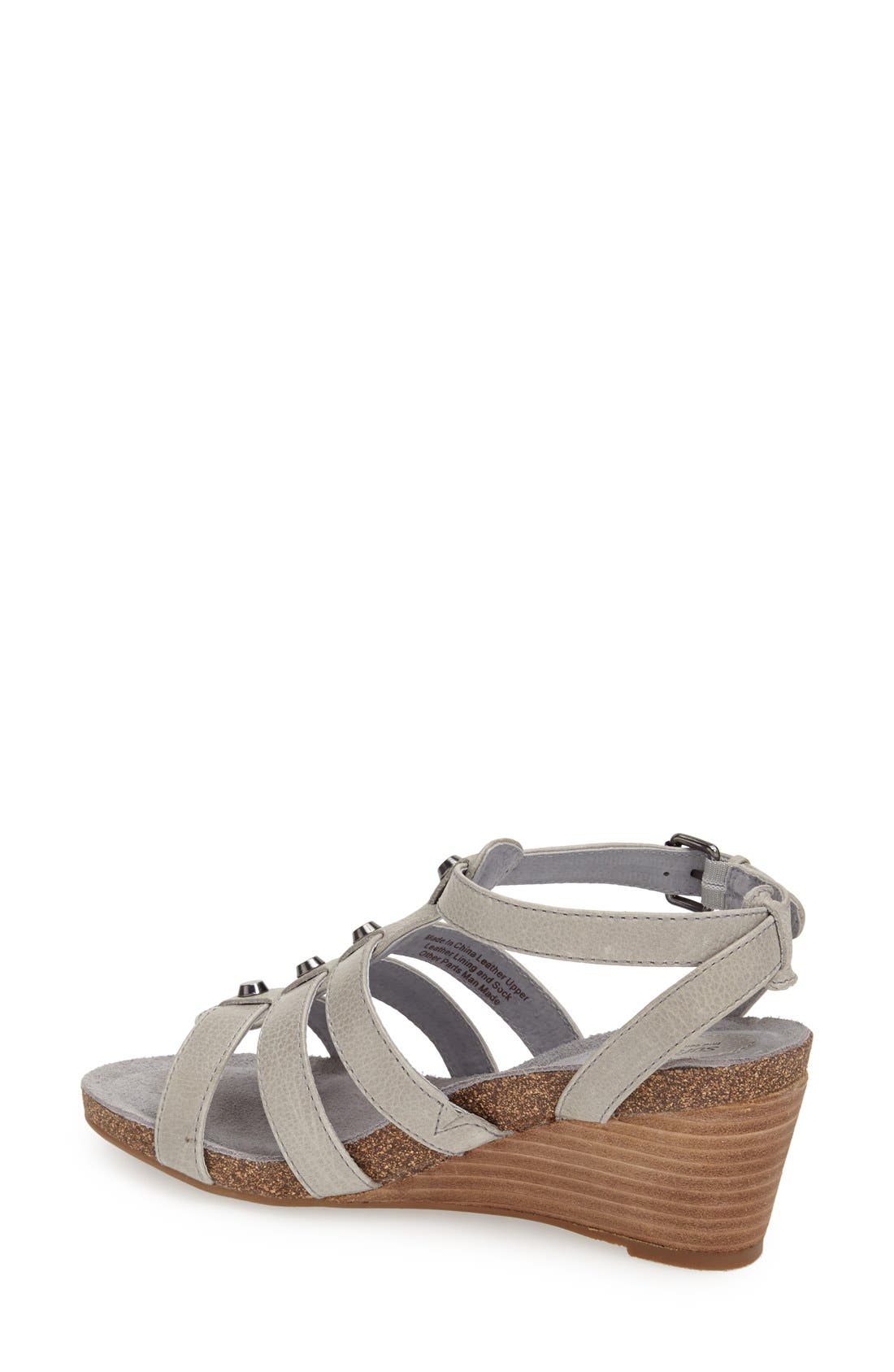 SoftWalk<sup>®</sup> 'Jacksonville' Leather Wedge Sandal, Alternate, color, 