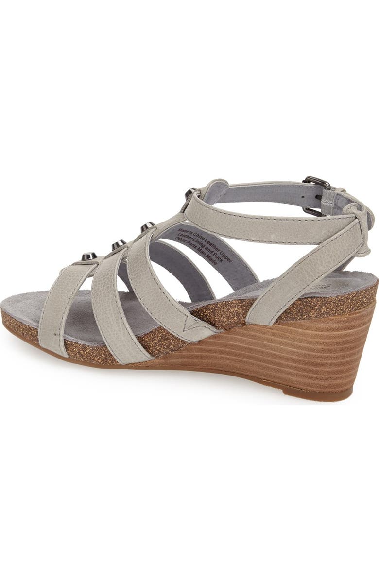 SoftWalk<sup>®</sup> 'Jacksonville' Leather Wedge Sandal, Alternate, color,