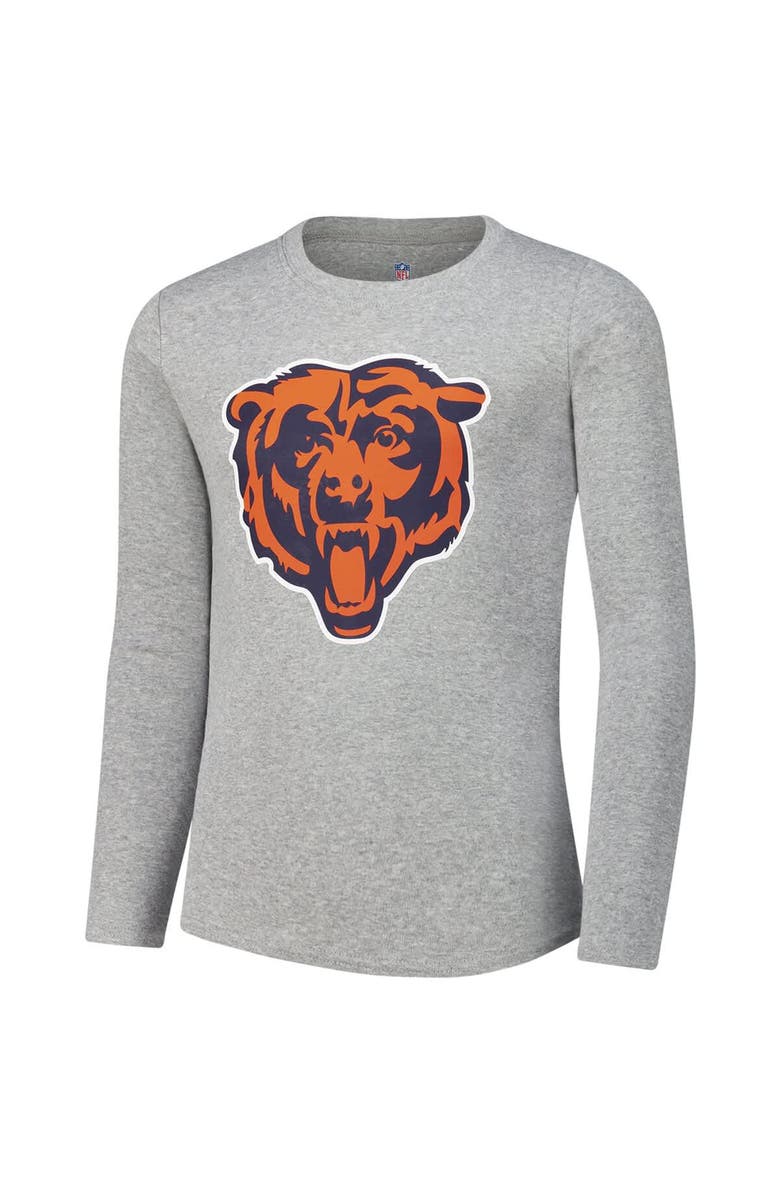Outerstuff Youth Chicago Bears Long Sleeve T-Shirt and Pants Sleep Set, Alternate, color, Heather Gray
