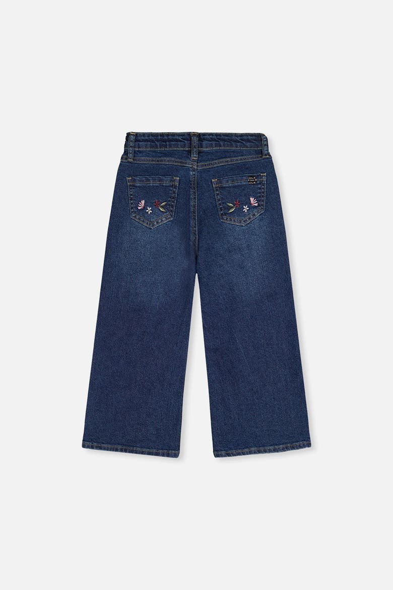 Stretch Denim Embroidered Flower Jeans, Alternate, color, Light Blue Denim