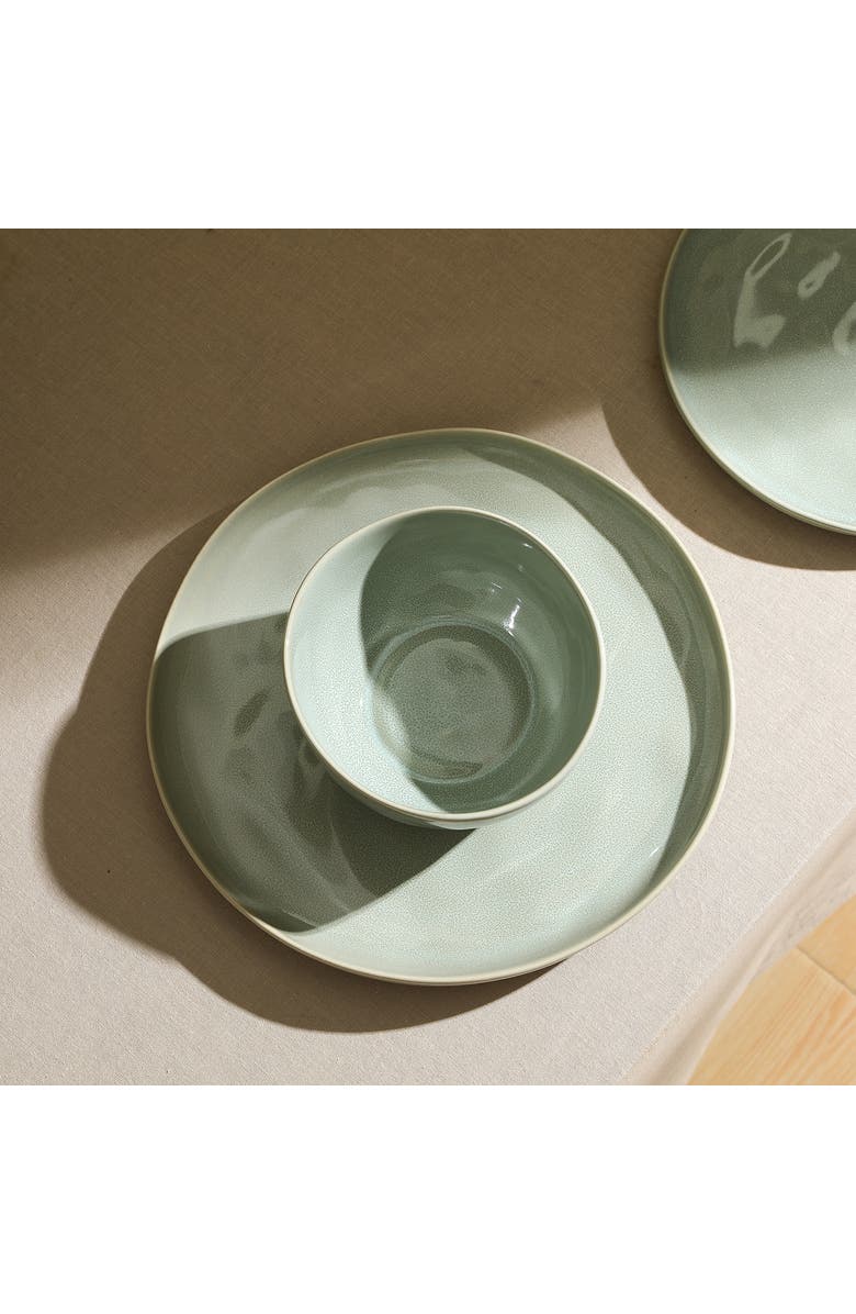 Stone Lain Mirella Stoneware 12-Piece Dinnerware Set, Alternate, color, Light Green