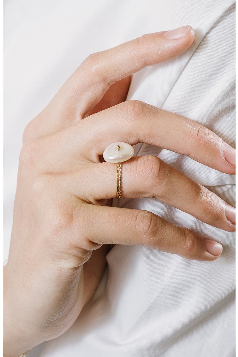 Petal Cultured Pearl Ring, Alternate, color, 14KYG