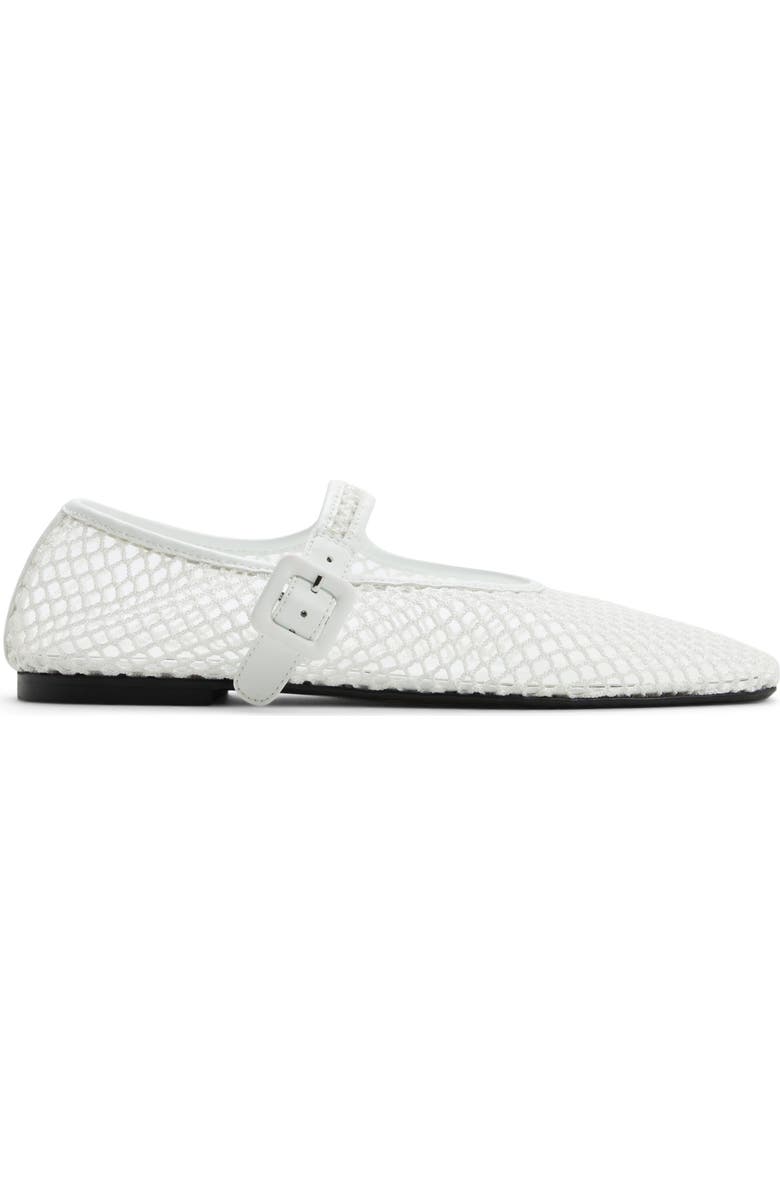ALDO Alisse Mesh Ballet Flat, Alternate, color, White
