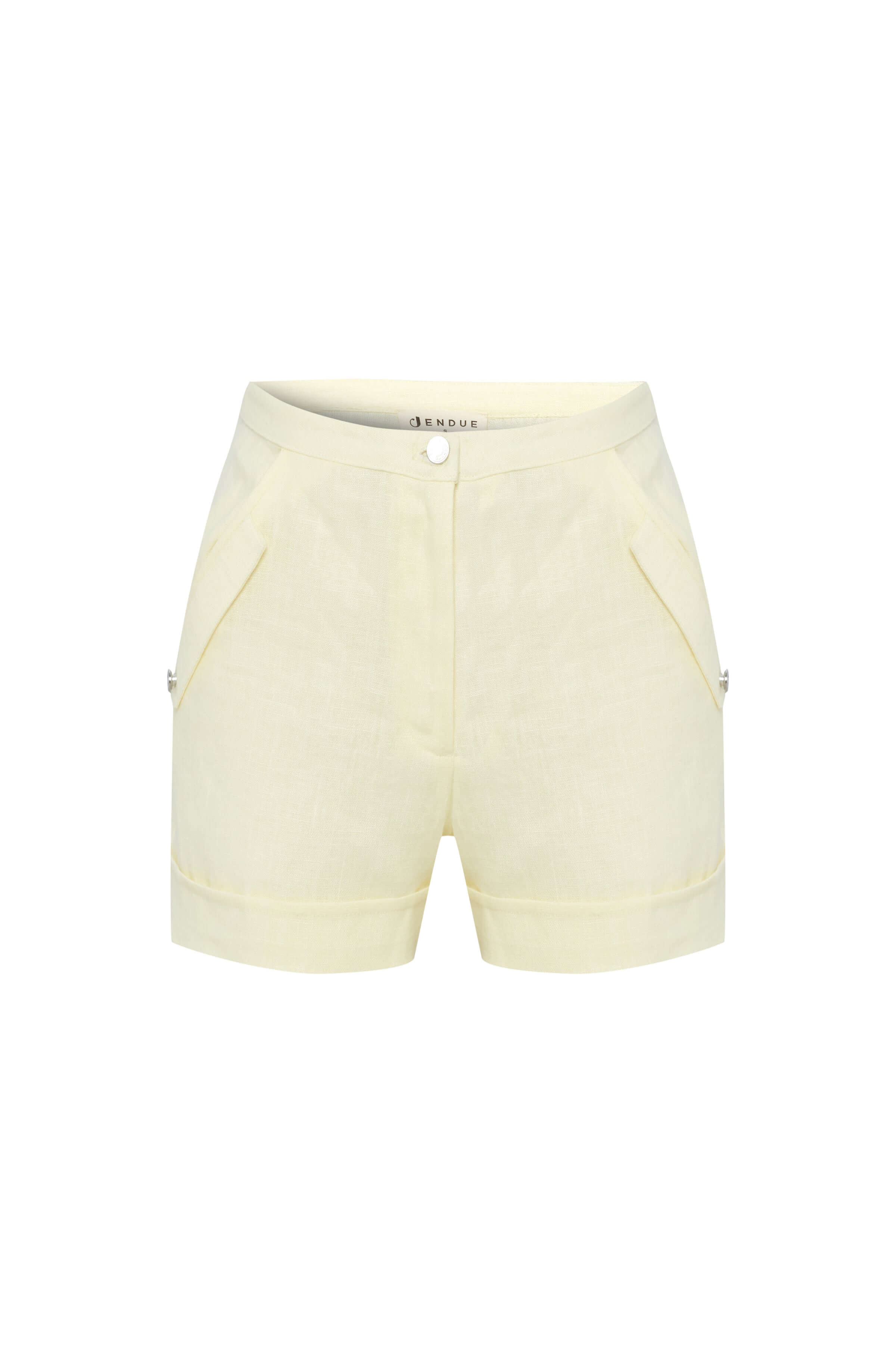Amara Denim Linen Shorts - image 4