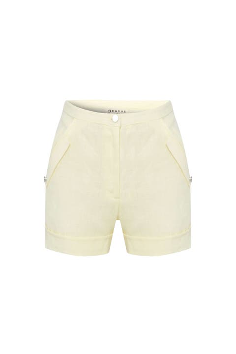 Amara Denim Linen Shorts