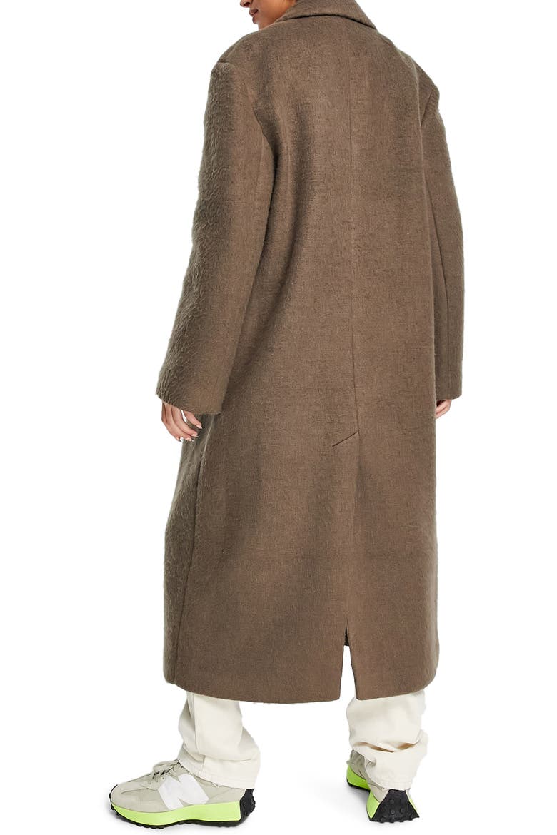 Brushed Oversize Coat, Alternate, color, BROWN