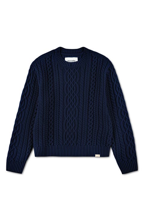 Kids' Cable Crewneck Sweater