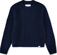 abercrombie kids Kids' Cable Crewneck Sweater