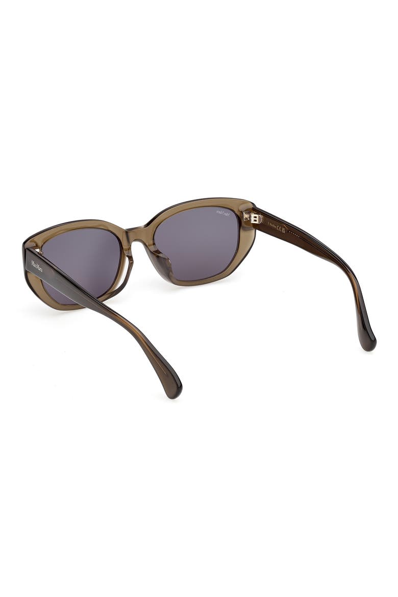 54mm Oval Sunglasses, Alternate, color, SHINY DARK GREEN / SMOKE