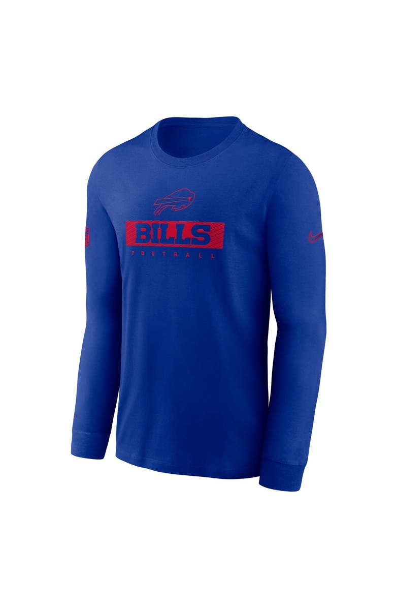 Nike Men's Nike Royal Buffalo Bills Sideline Performance Long Sleeve T-Shirt, Alternate, color, Royal