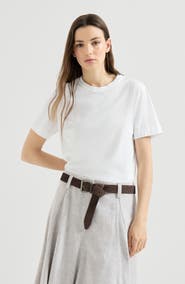 Brunello Cucinelli Cotton jersey T-shirt with monili