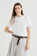 Brunello Cucinelli Cotton jersey T-shirt with monili
